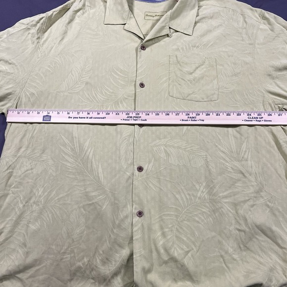 Mens Tommy Bahama Hawaiian Shirt Size XXL 100% Silk All Over Palm Trees 2XL - Picture 9 of 10